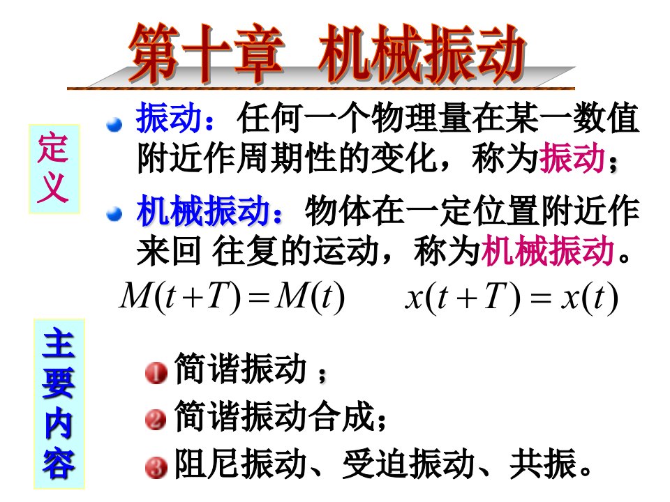 大学物理课件0机械振动