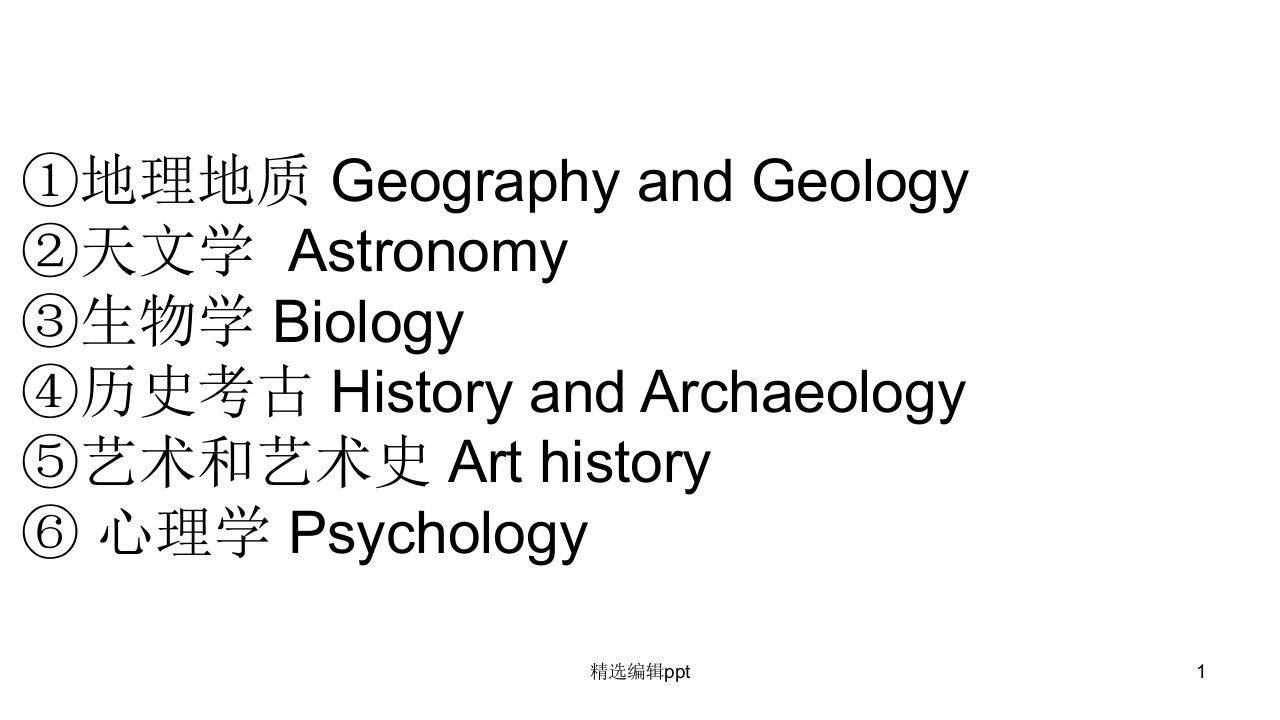 托福阅读学科背景和词汇地质地理天文生物自然