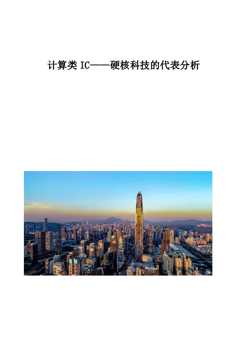 计算类IC-硬核科技的代表分析报告