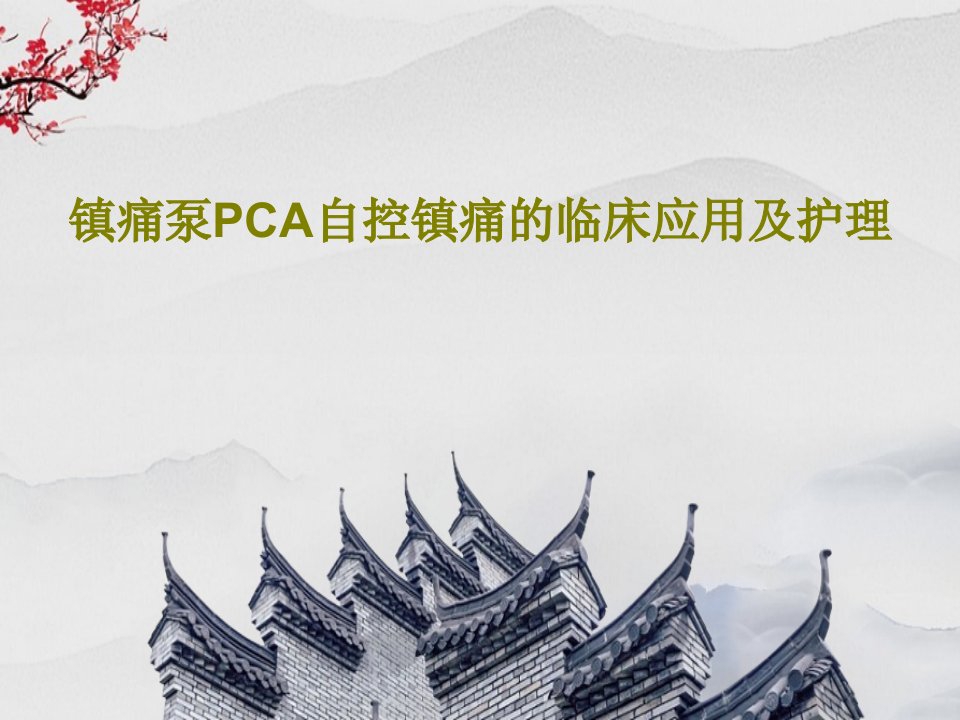 镇痛泵PCA自控镇痛的临床应用及护理课件