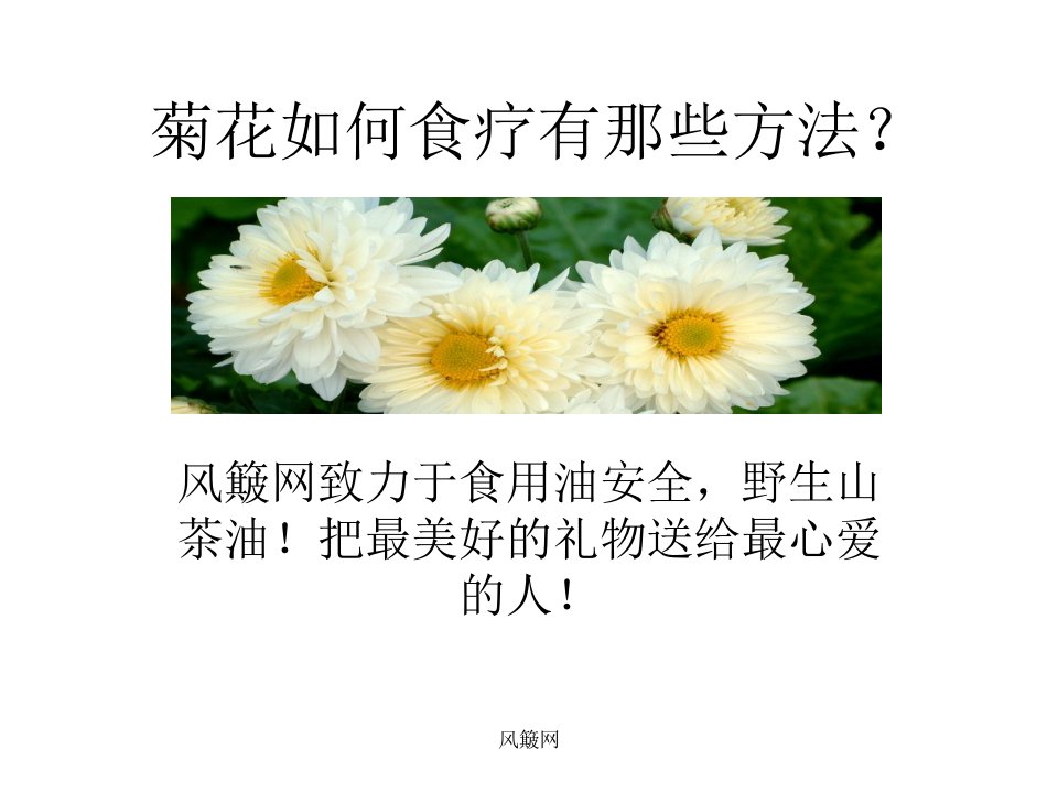 菊花如何食疗有那些方法-课件（PPT·精·选）