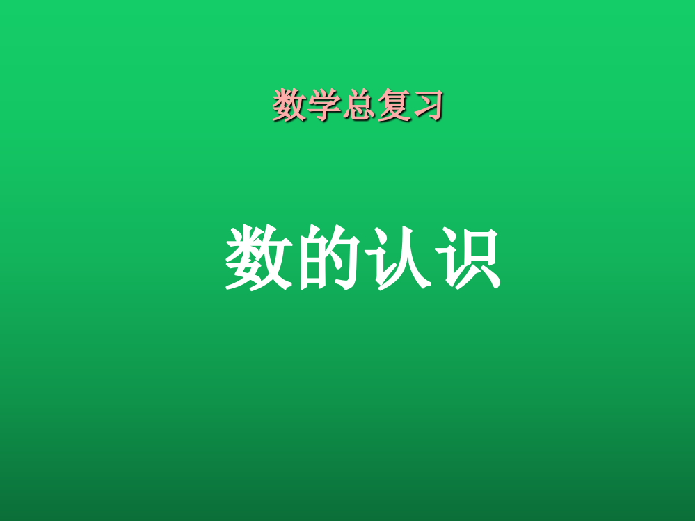 人教版六年级下册数学总复习《数的认识》课件ppt课件