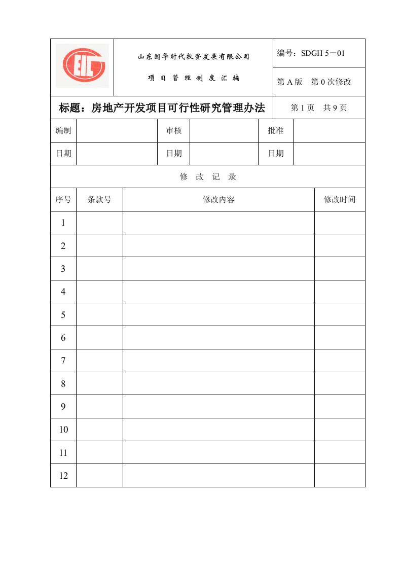 房地产公司项目实用型管理制度范本