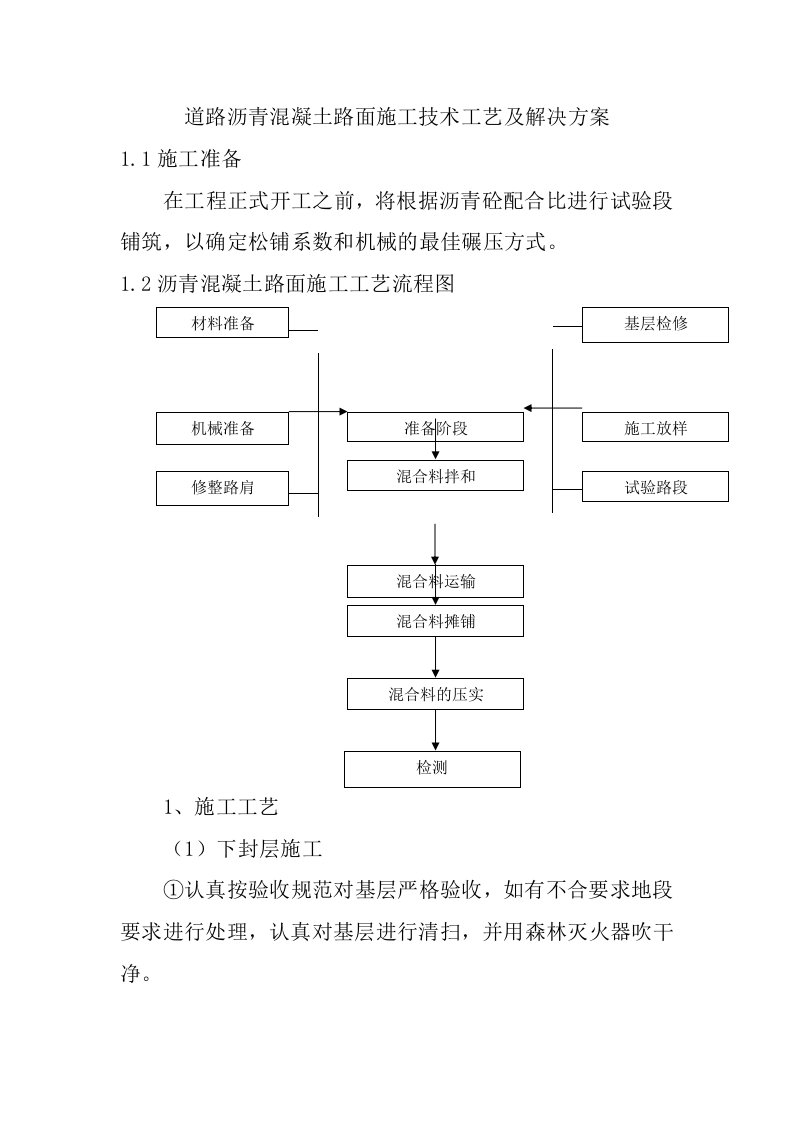 道路沥青混凝土路面施工技术工艺及解决方案