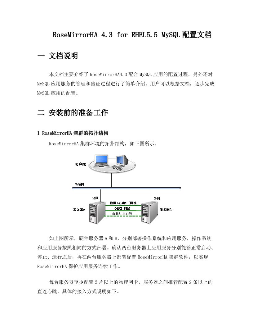 RoseMirrorHA+4.3+for+RHEL5.5+MySQL配置文档