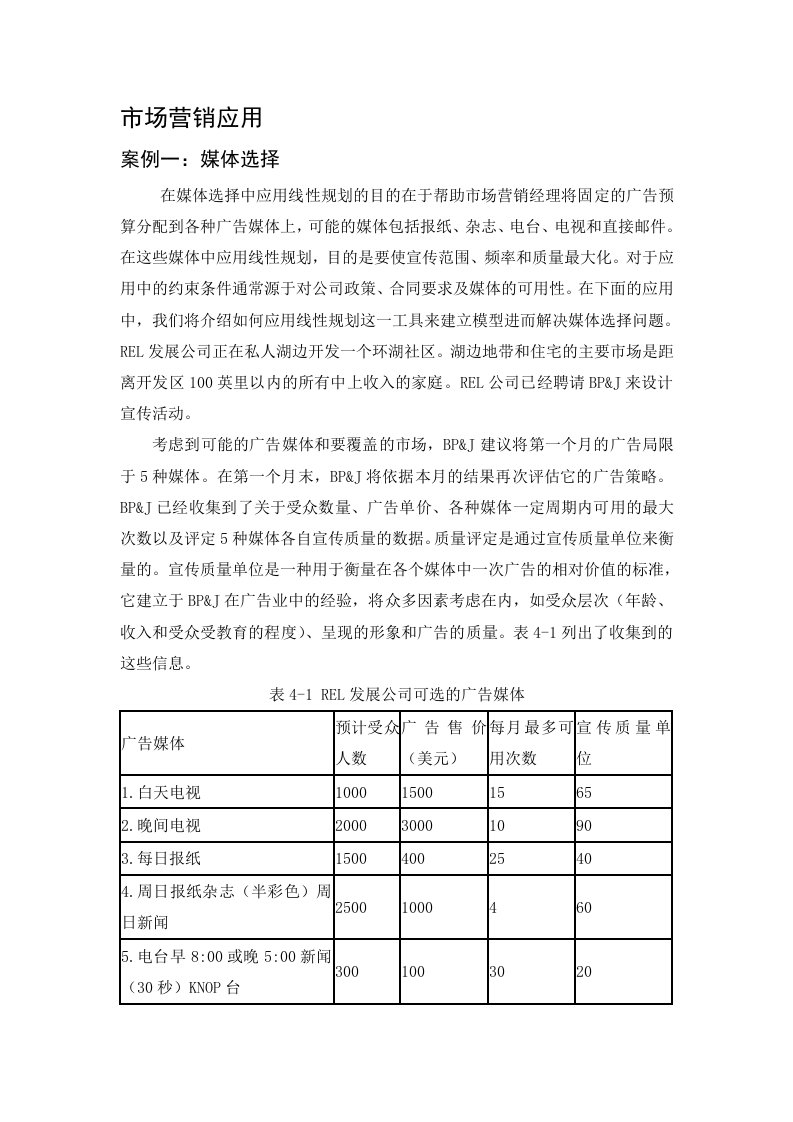 线性规划应用案例