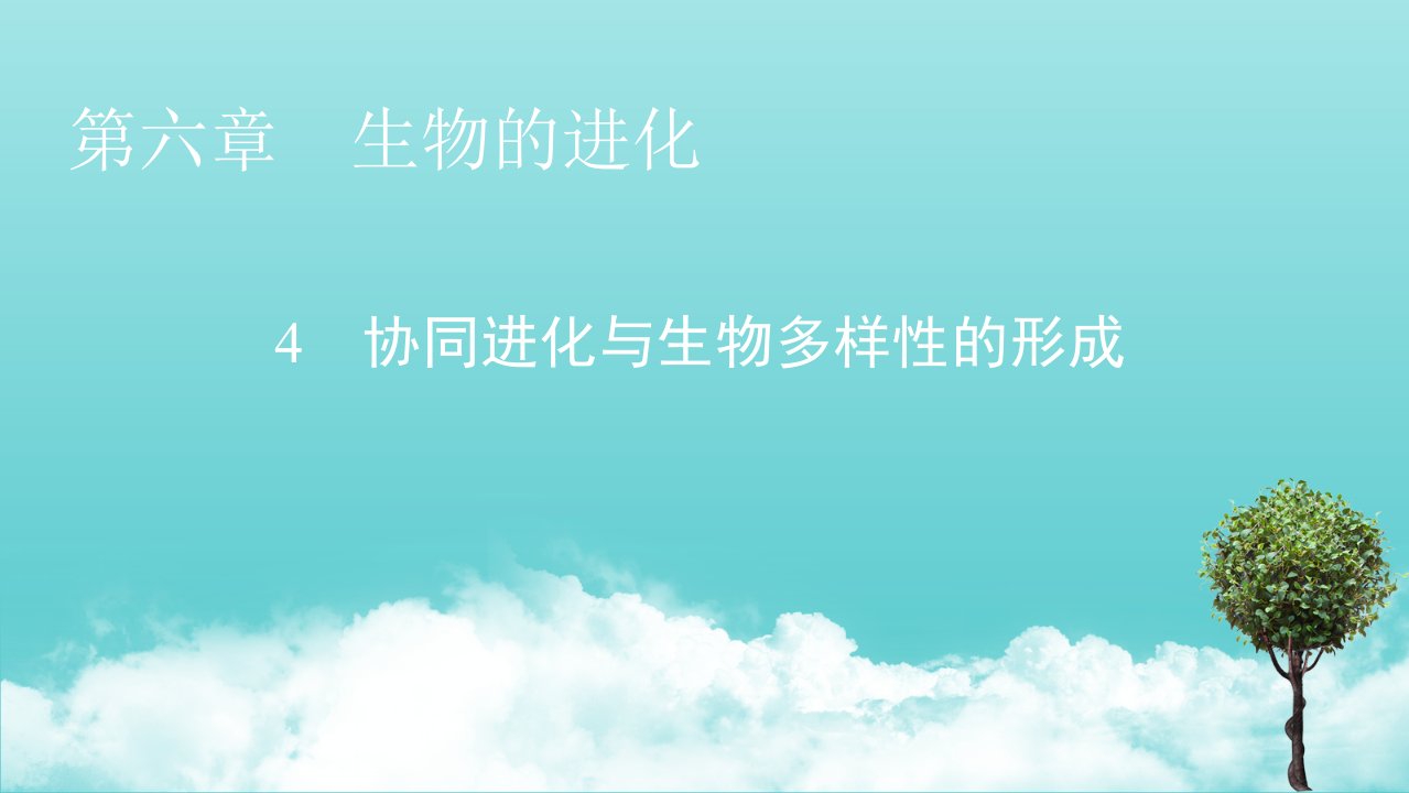 新教材高中生物第6章生物的进化4协同进化与生物多样性的形成课件新人教版必修2