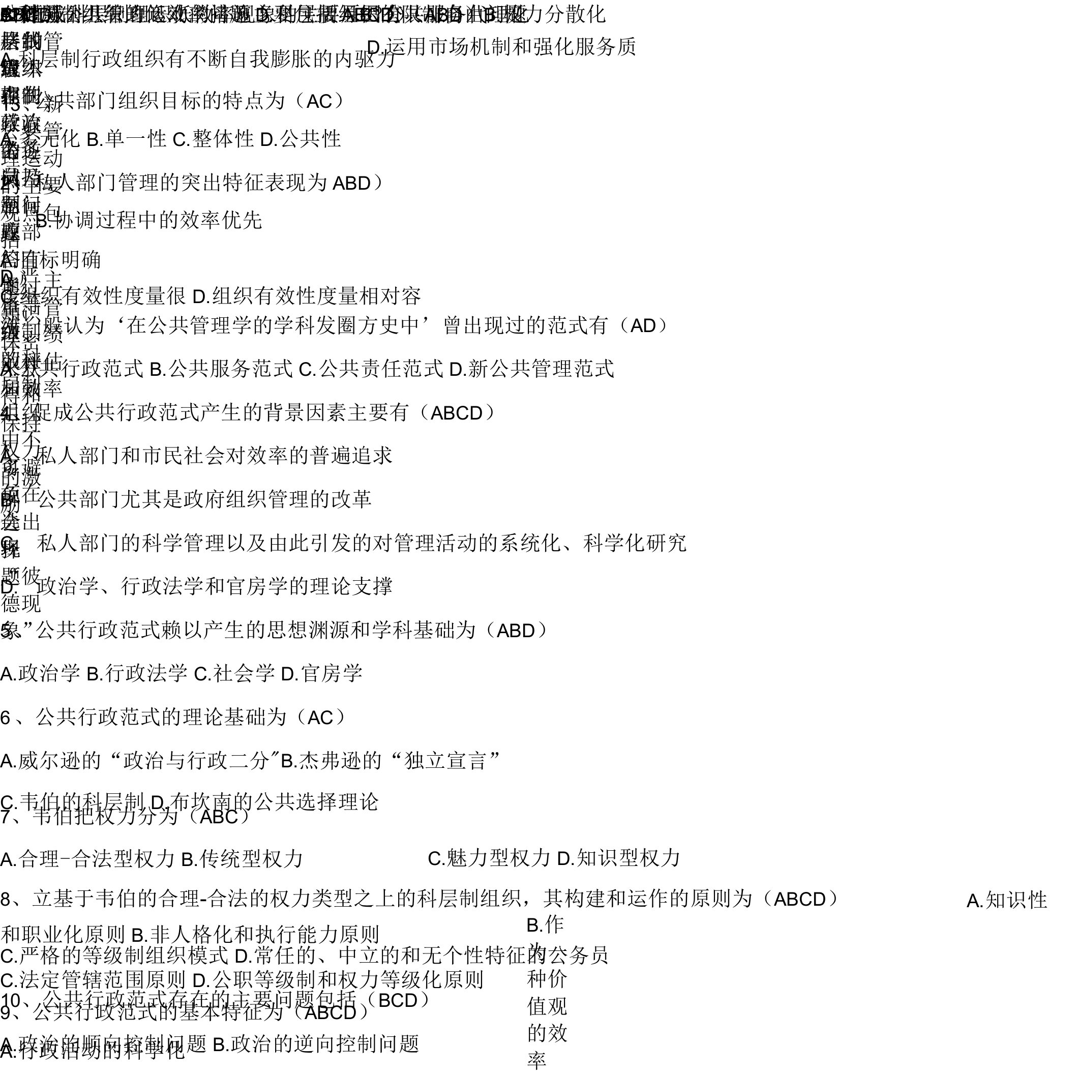 公共管理学考试题库答案二