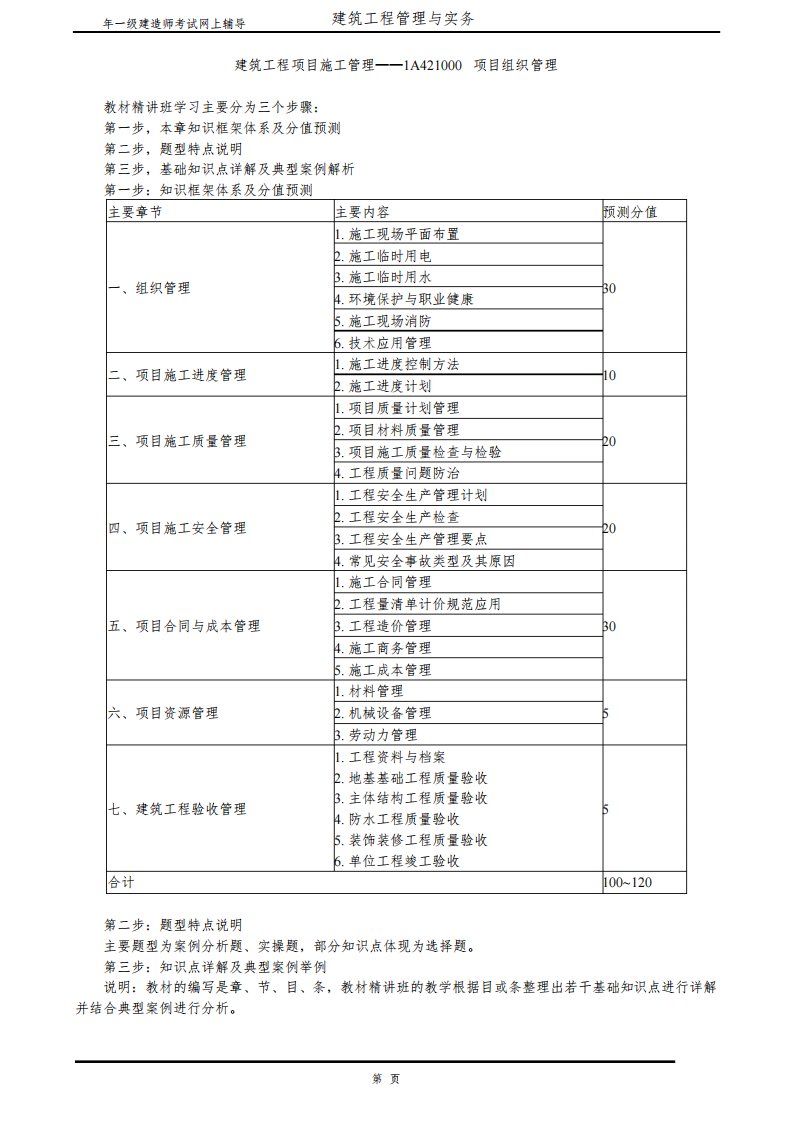 一建项目组织管理讲义