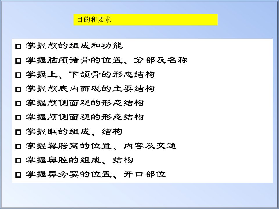 颅的前面和侧面观