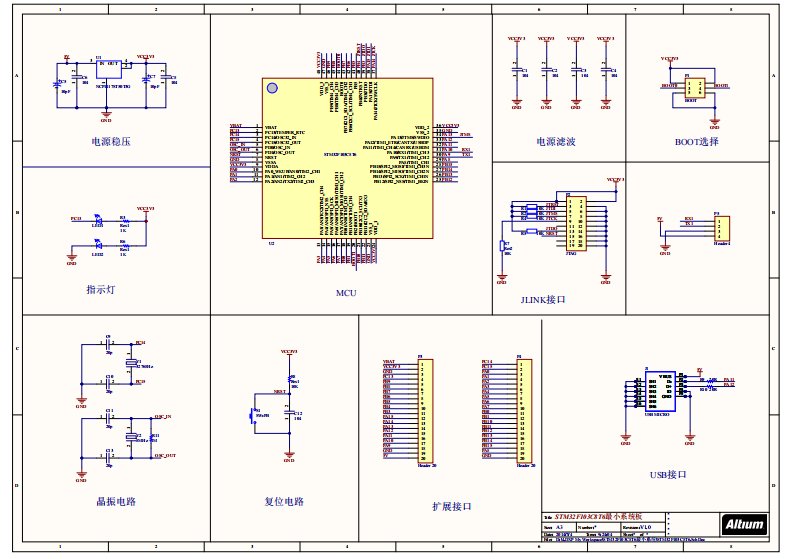 stm32f103c8t6最小系统原理图