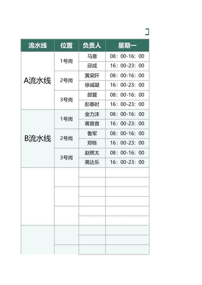 精品文档-24工厂流水线生产人员安排表