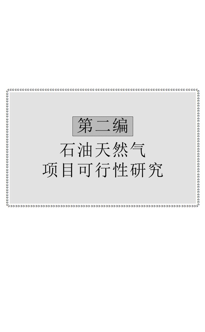 石油天然气项目可行性研究