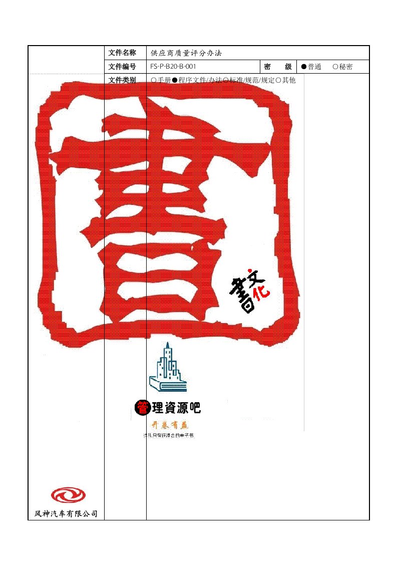 【管理精品】供应商质量评分办法