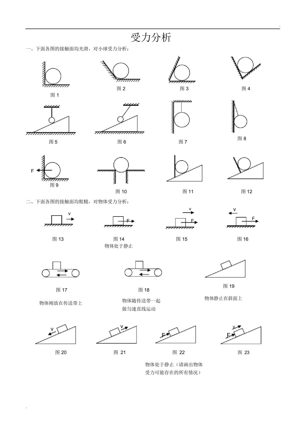 最全受力分析图组(含答案)