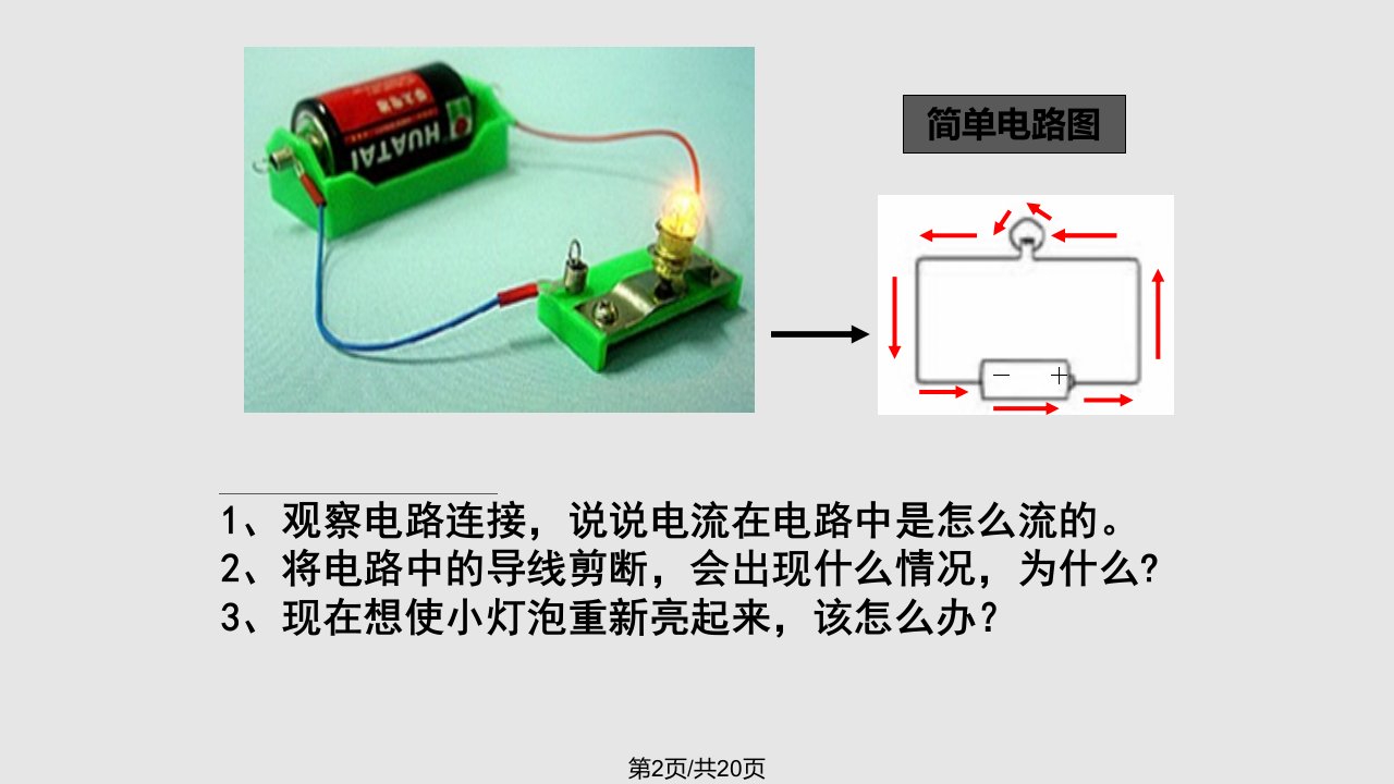 教科四年级科学下册导体与绝缘体