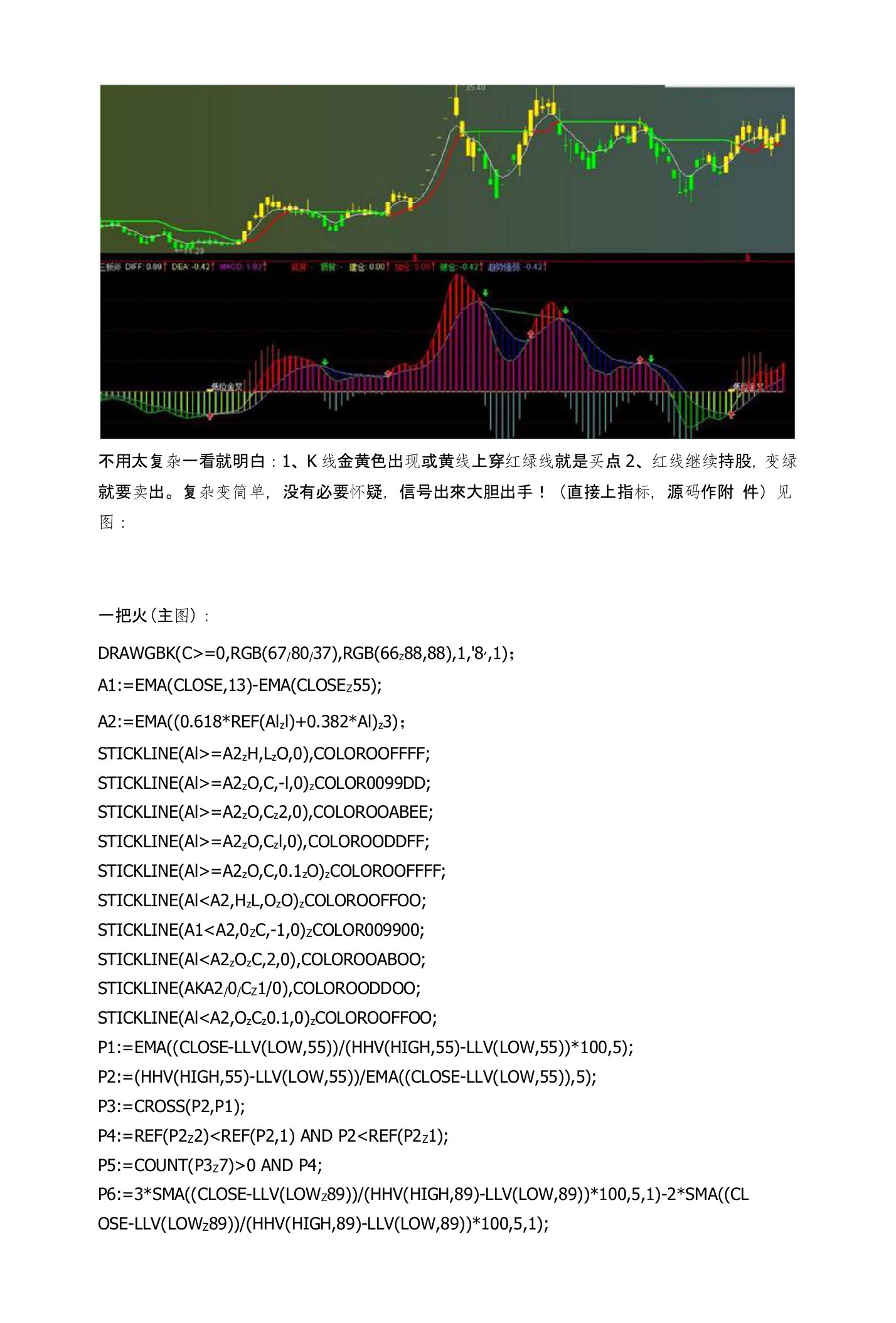 一把火通达信指标公式源码