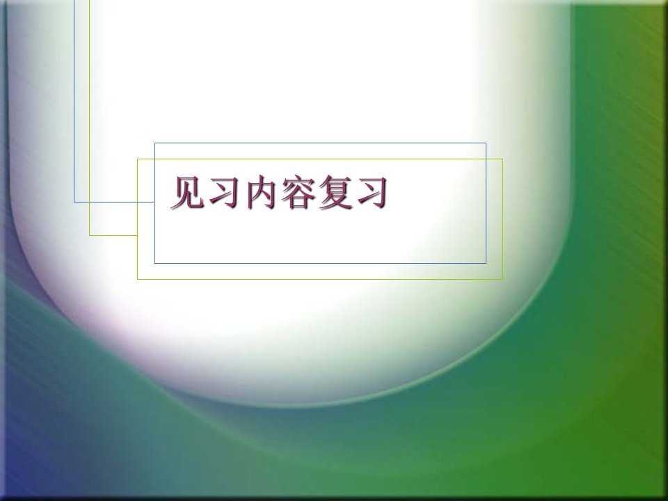 《见习内容复习》PPT课件