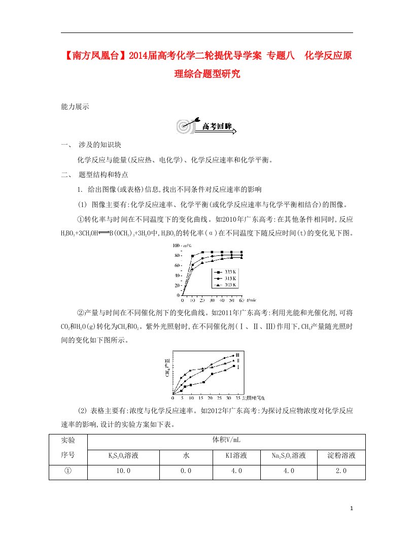 高考化学二轮提优