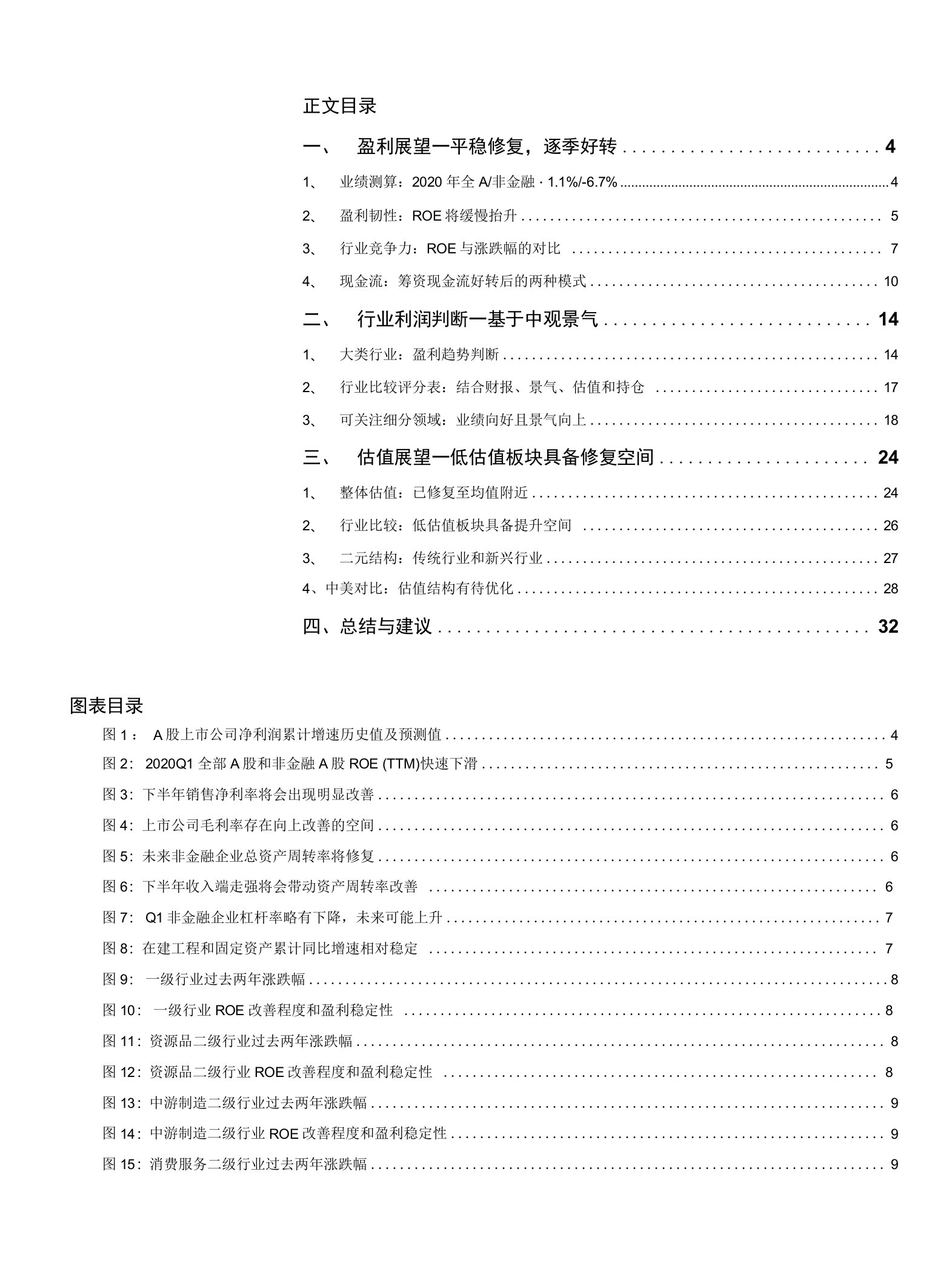 A股2020年下半年盈利和估值展望：企业利润拾级而上