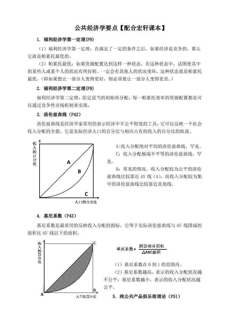 公共经济学要点