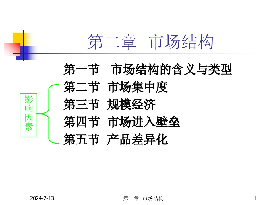 产业经济学第2篇市场结构ppt课件