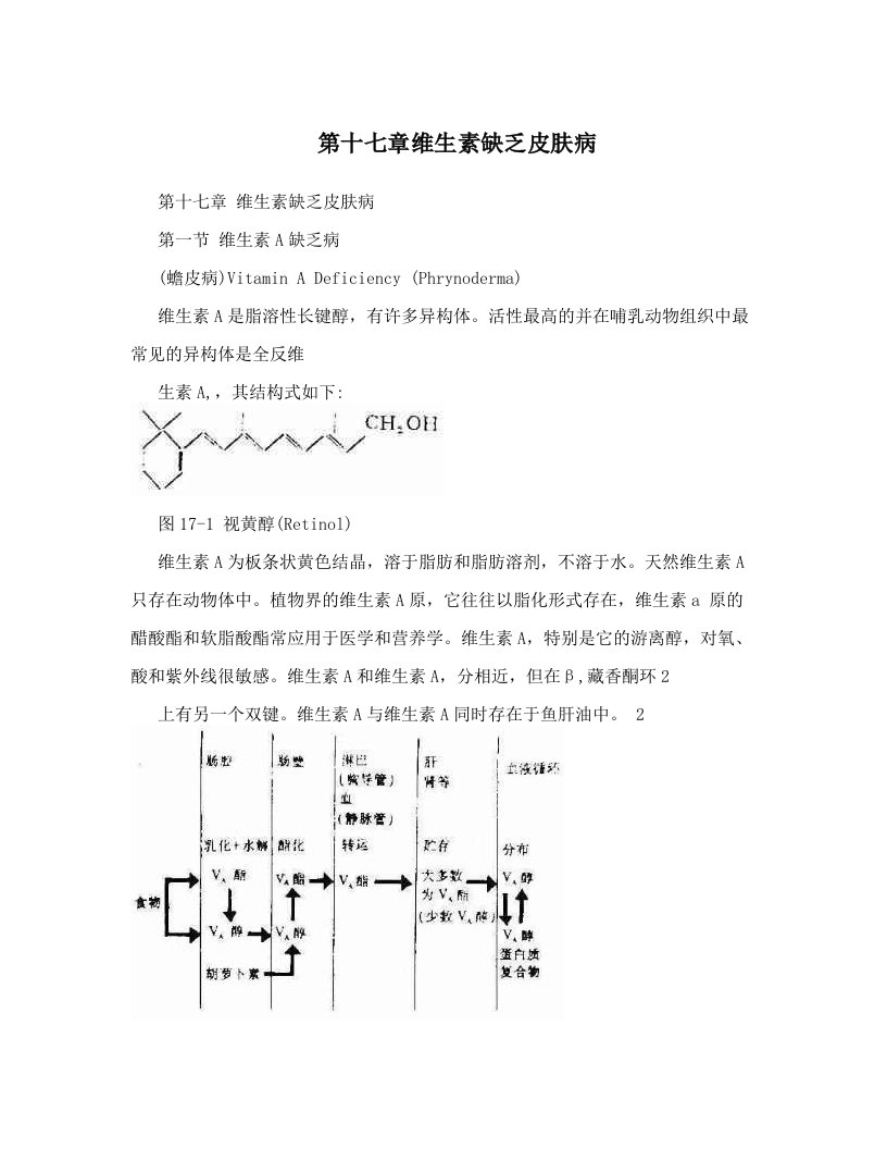 第十七章维生素缺乏皮肤病