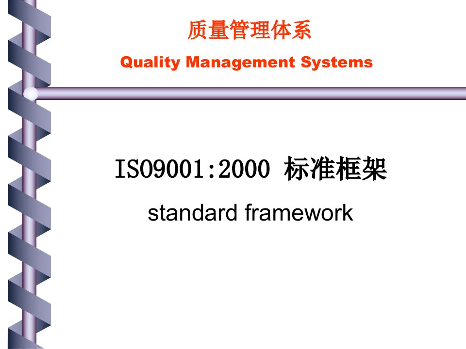 ISO9001-2000标准框架(ppt86)-ISO9000