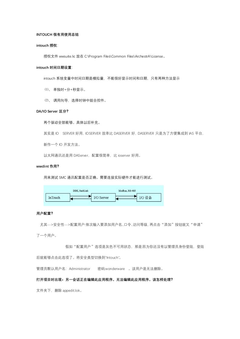 Intouch非常实用的总结新版资料