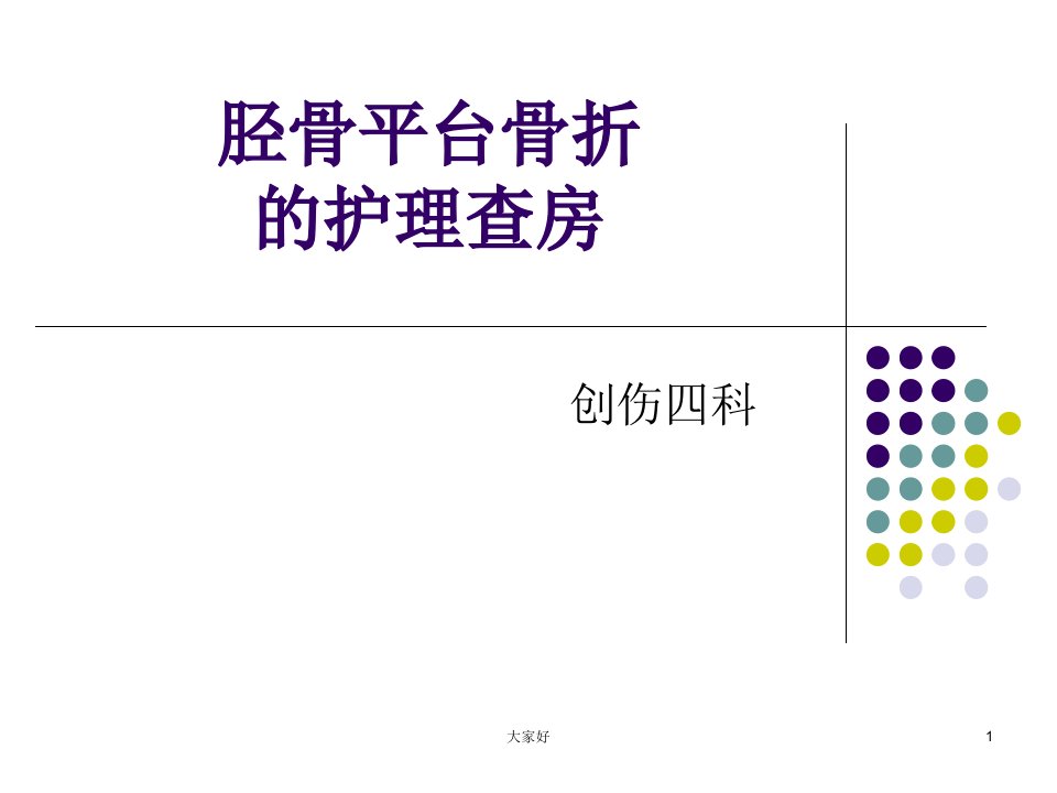 胫骨平台骨折护理查房