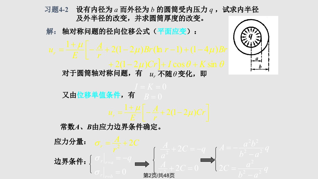 平面问题的极坐标解答习题课课件