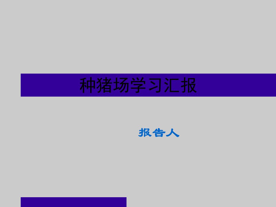 种猪场学习汇报