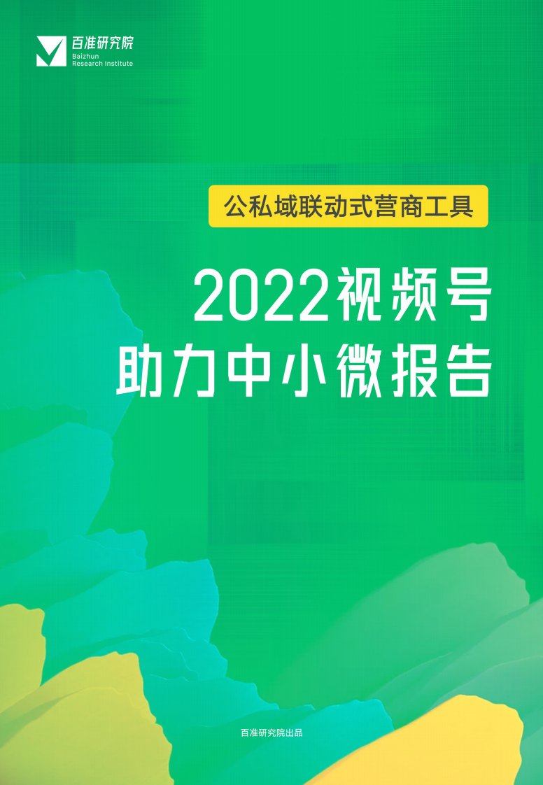 百准-2022视频号助力中小微报告-20230315