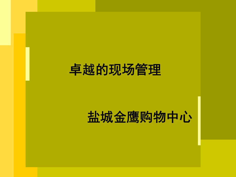 金鹰现场管理手册