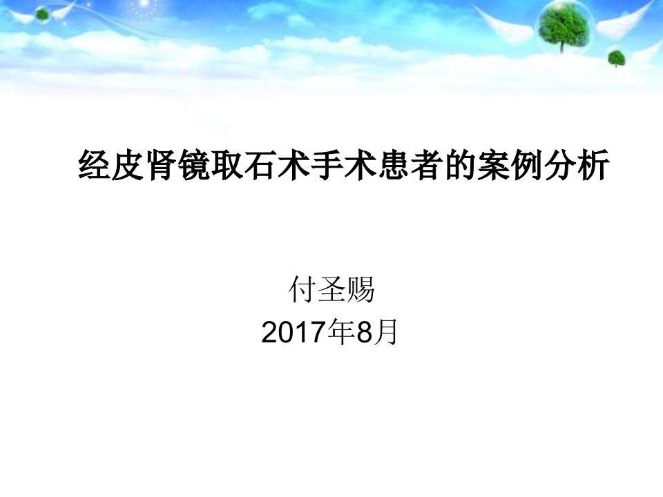 经皮肾镜手术患者的案例分析