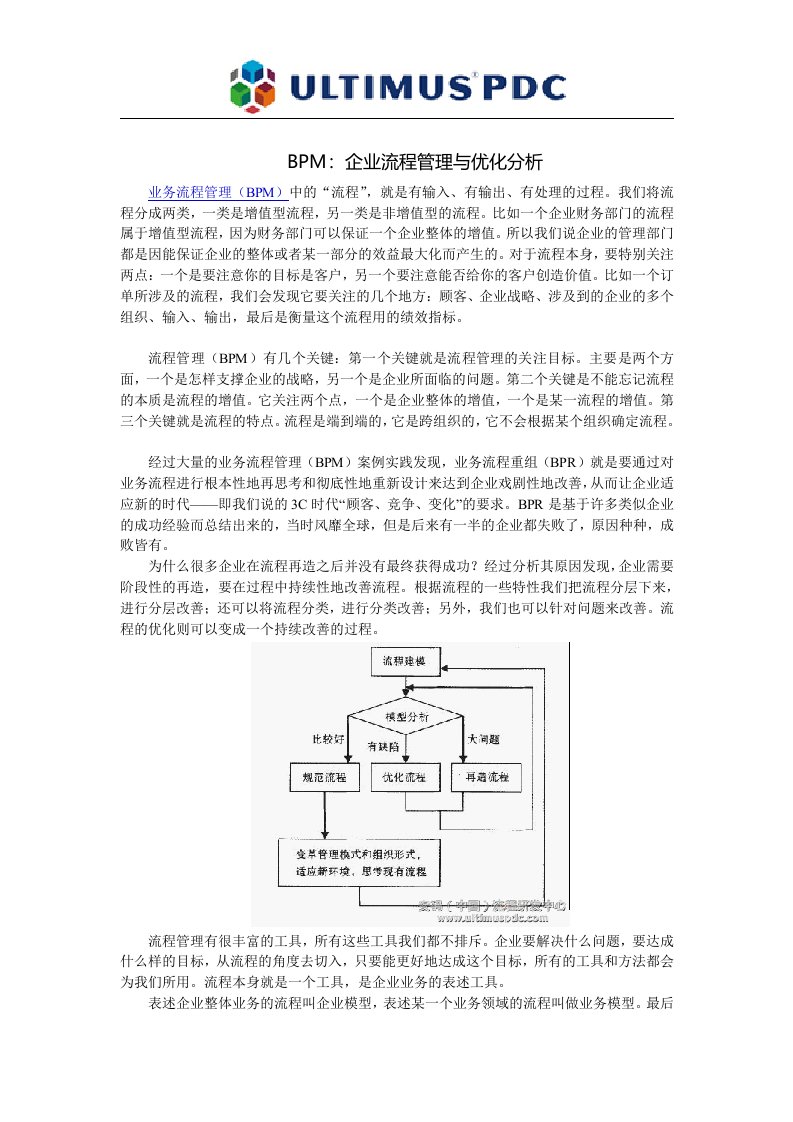 BPM：企业流程管理与优化分析