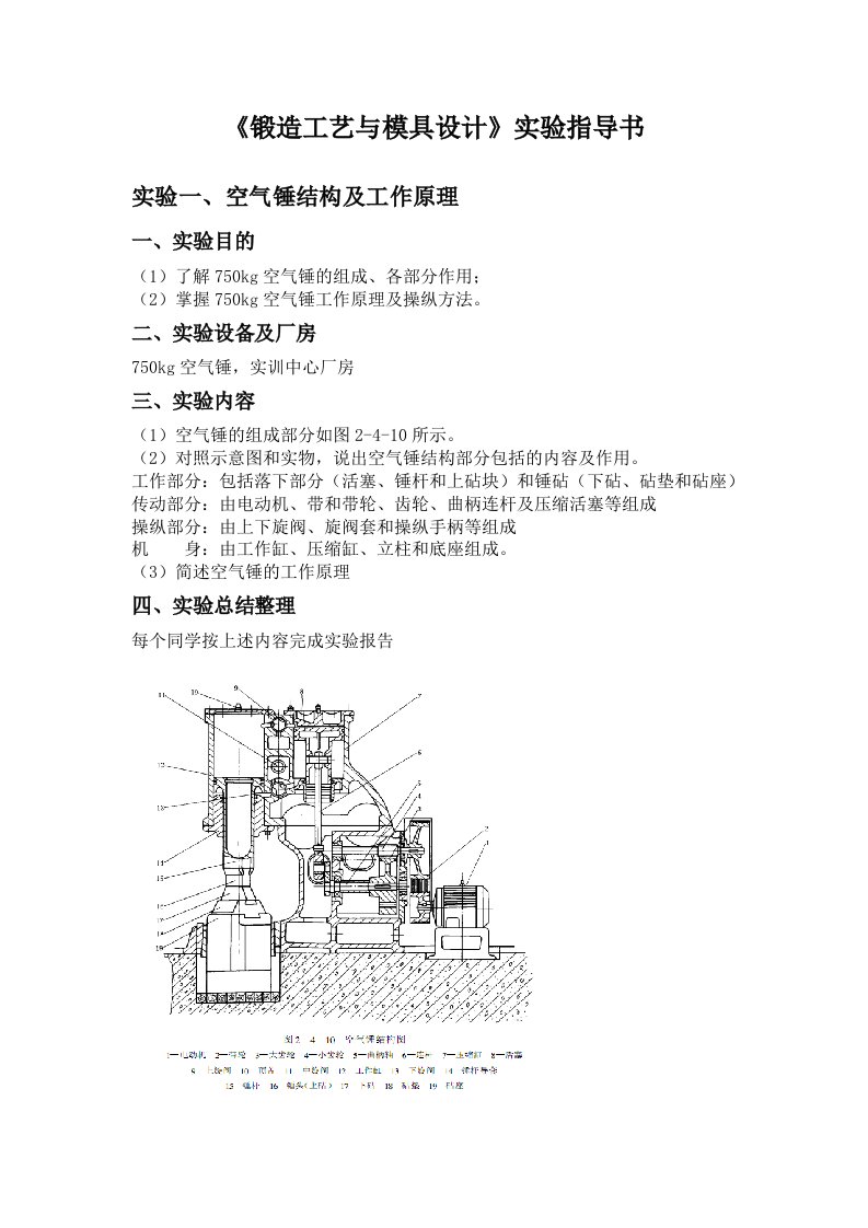 锻造工艺与模具设计实验指导书