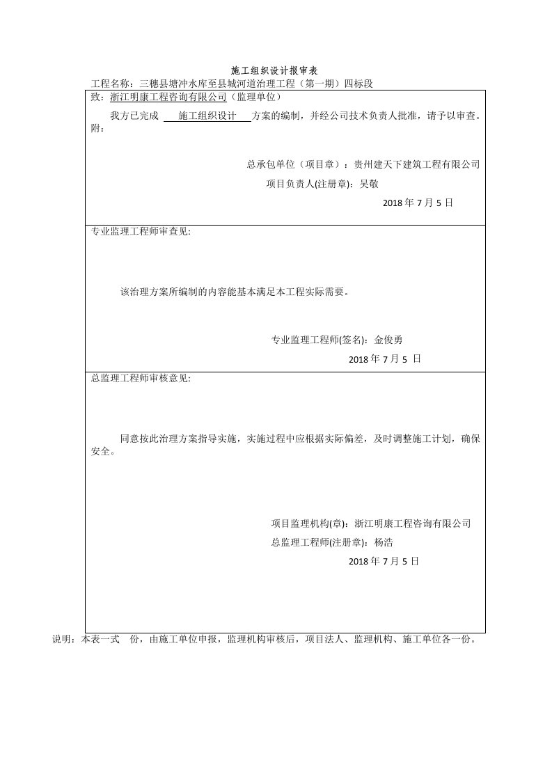 4.2.2.8三穗县塘冲水库施工组织设计