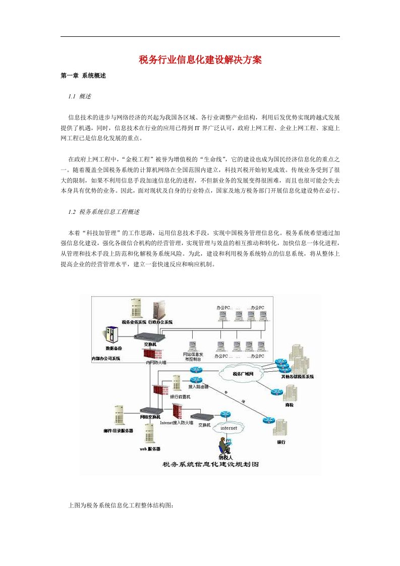 税务行业信息化建设解决方案