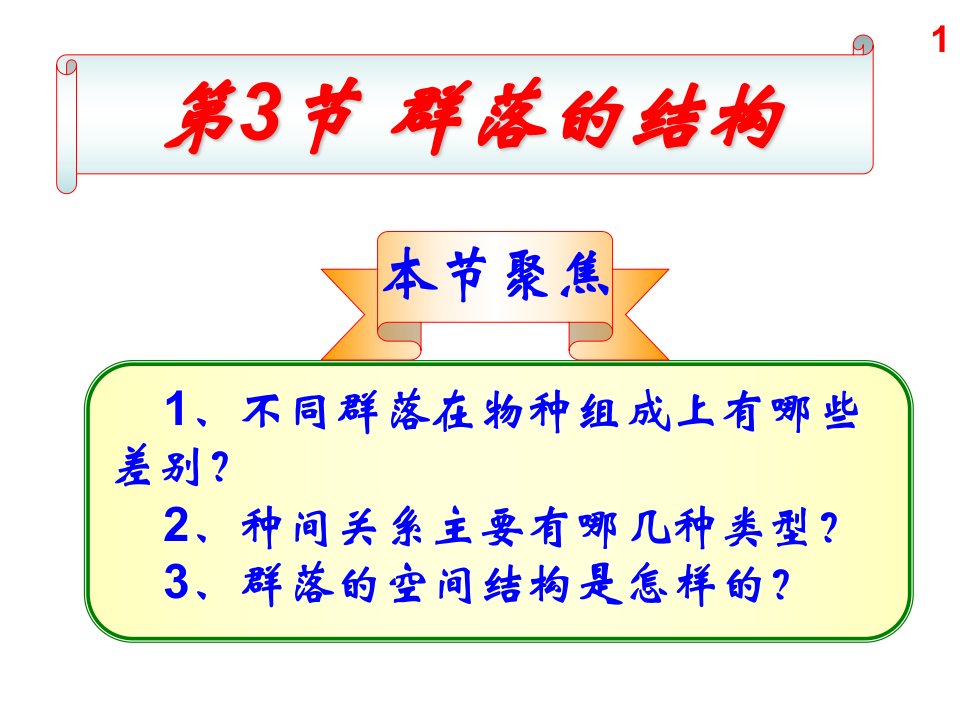 群落的空间结构