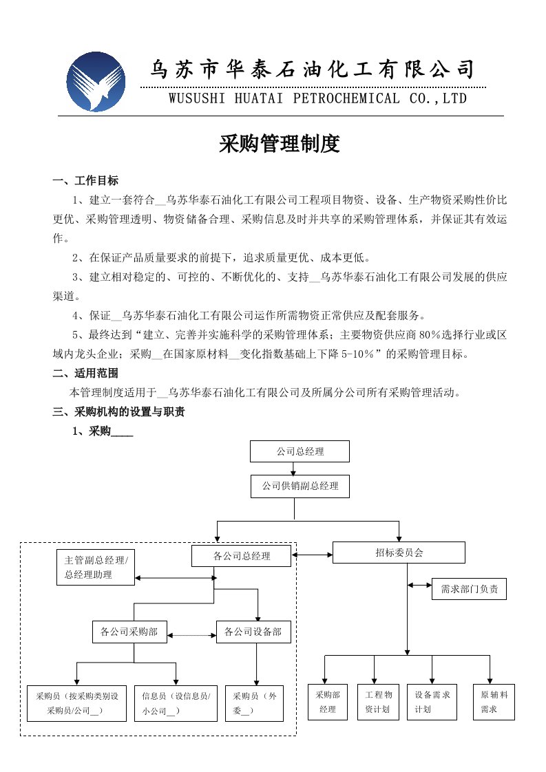 华泰采购管理制度