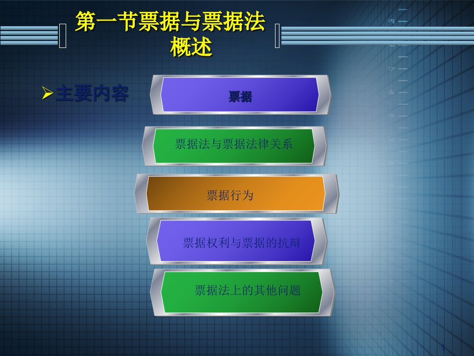 经济法19票据法律制度