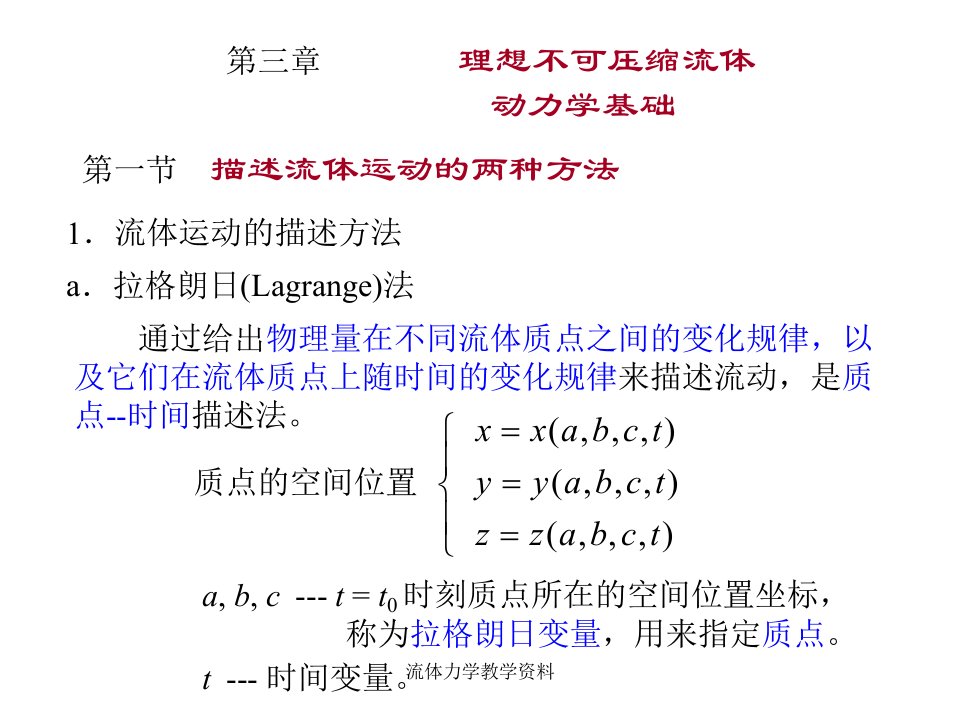 流体力学教学资料课件