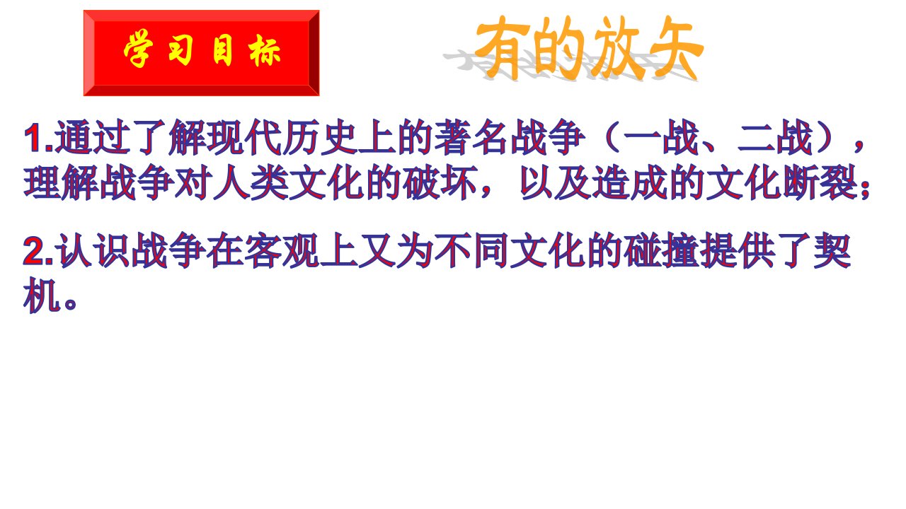 新教材现代战争与不同文化的碰撞和交流ppt课件