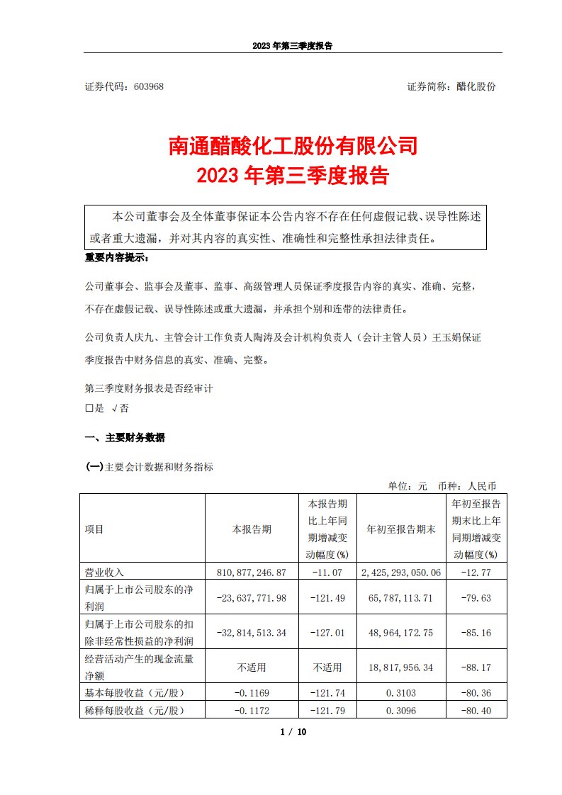 上交所-2023年第三季度报告-20231027