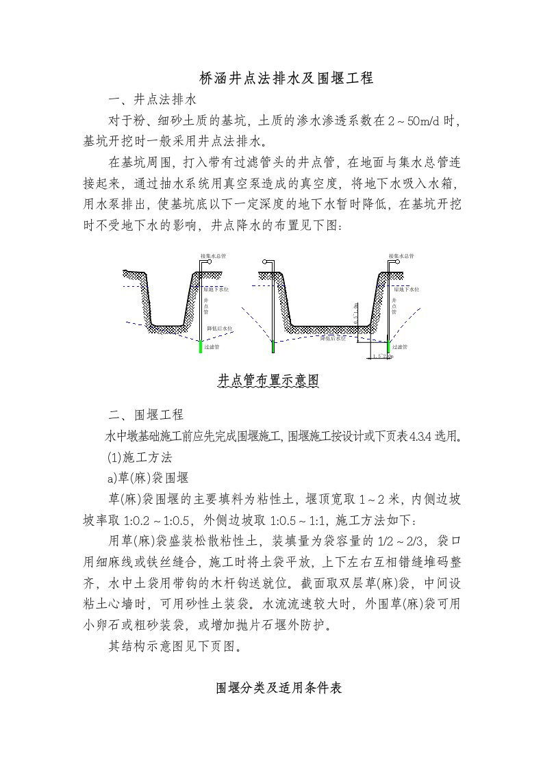 桥涵井点法排水及围堰工程[1]