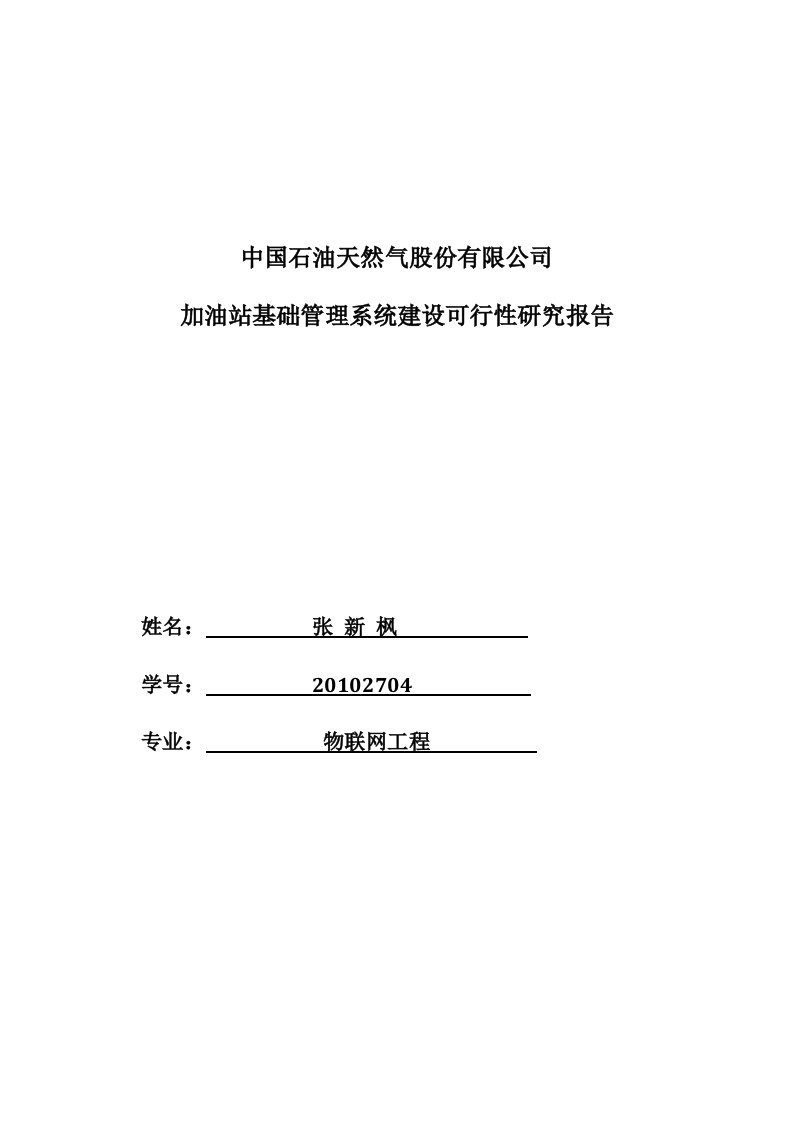 加油站基础管理系统建设可行性分析报告