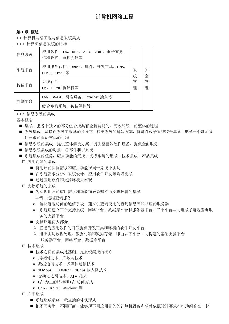 建筑工程管理-计算机网络工程课件整理