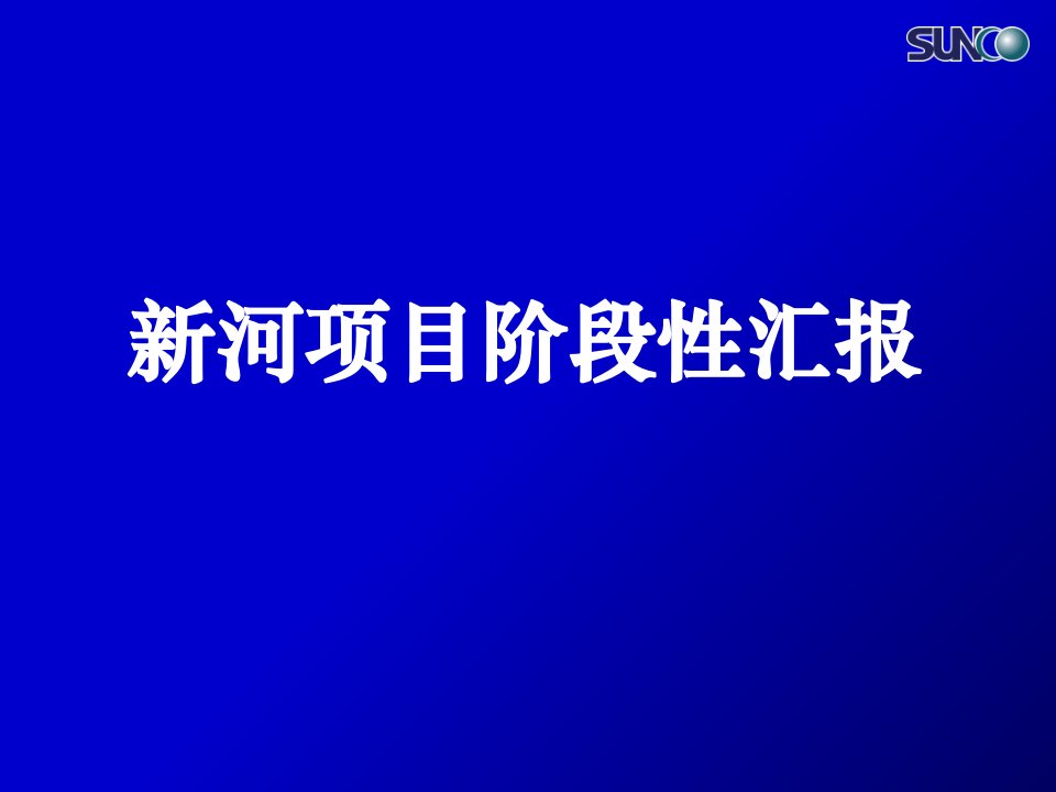 顺驰新河项目阶段性汇报