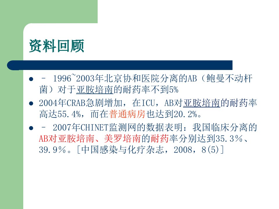 医学专题多重耐药菌感染